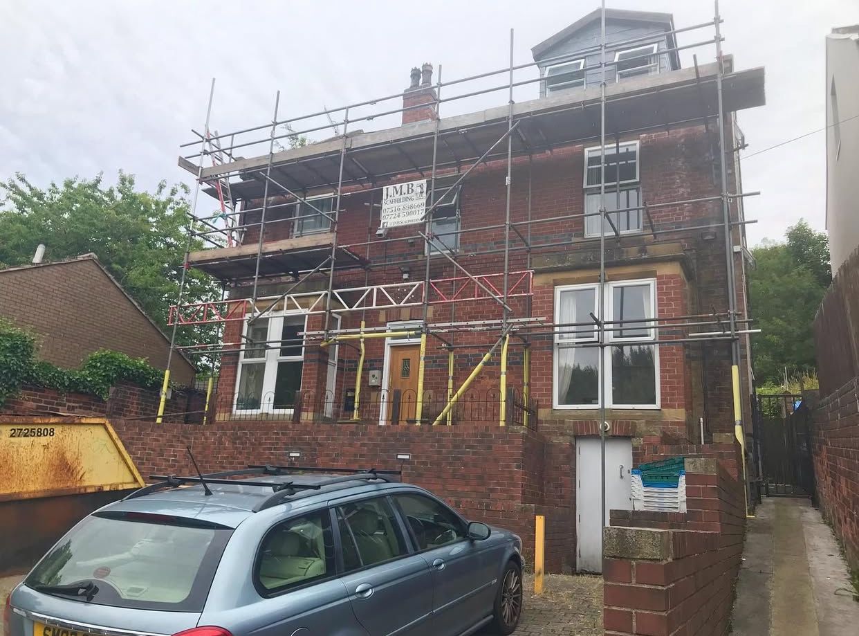 Scaffolding structure in progress