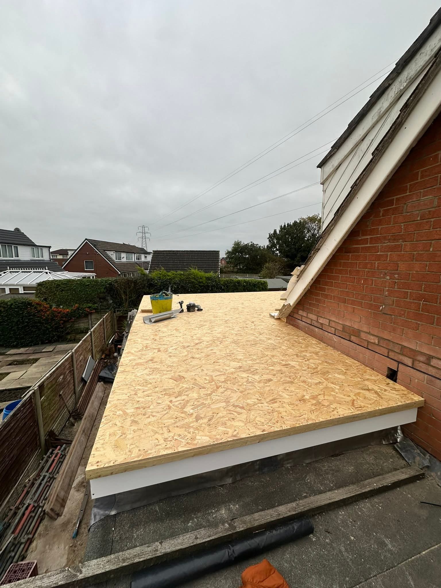 GRP roofing with clean edge trim