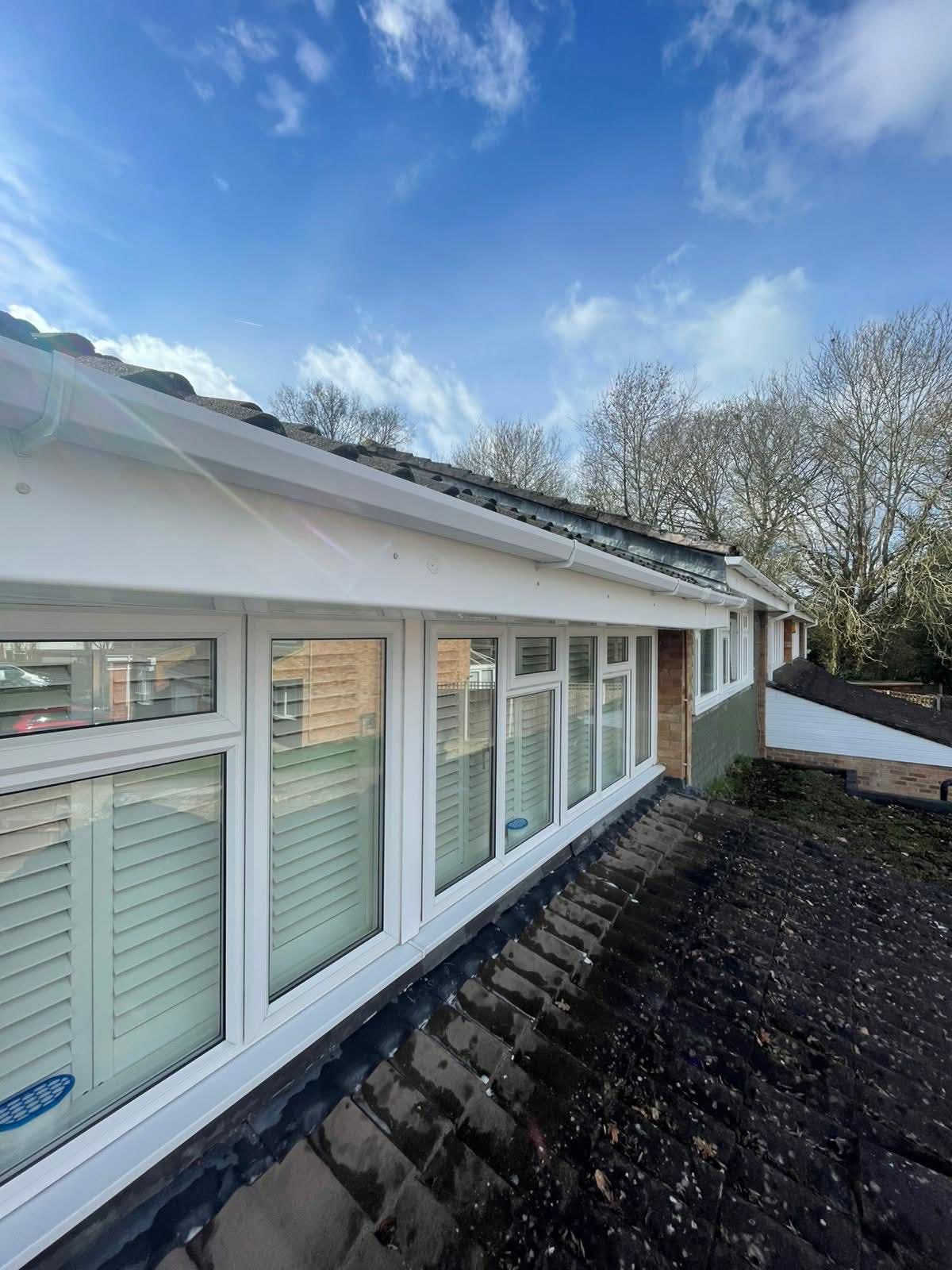 Parapet or eaves gutter in context