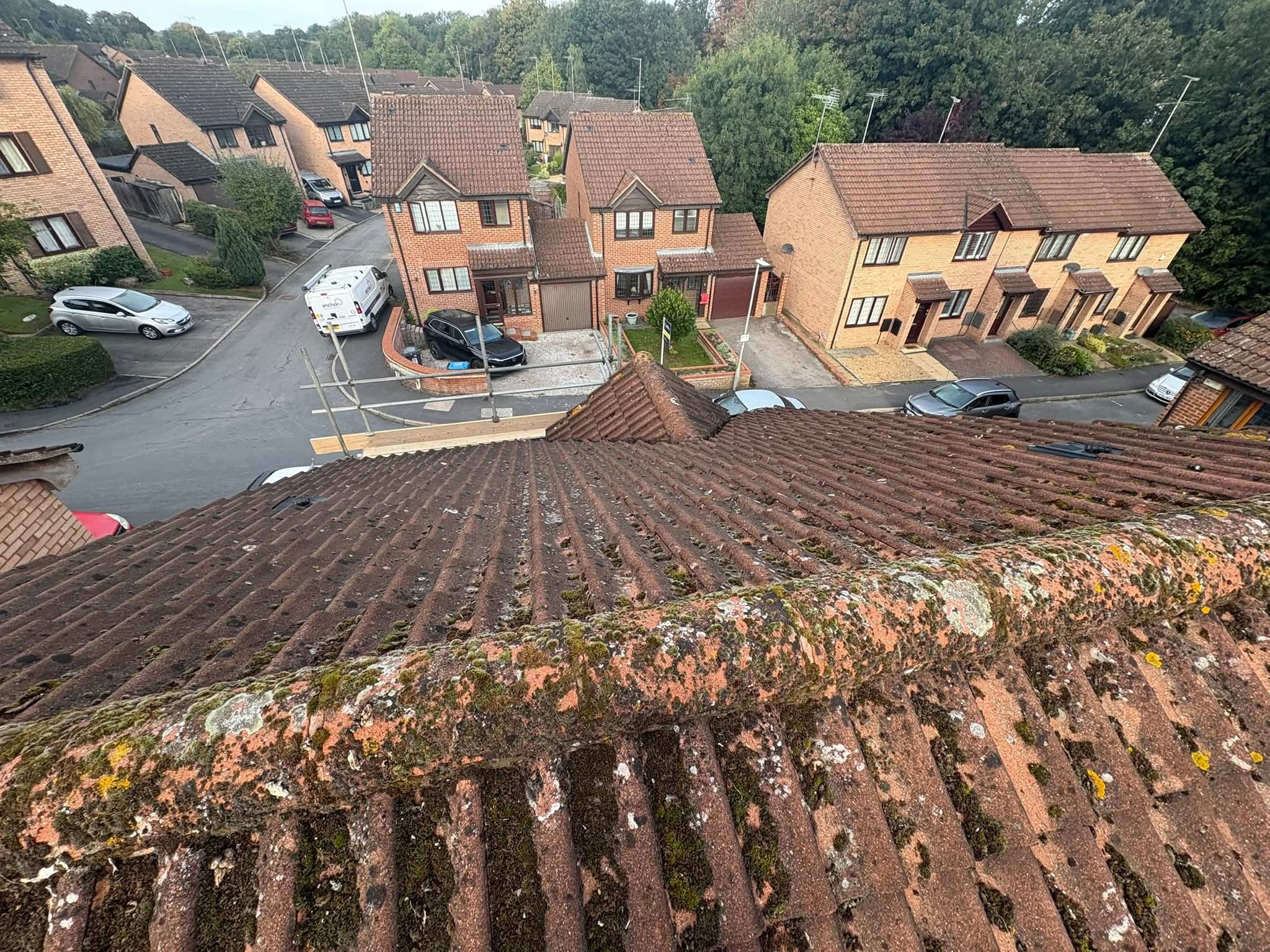 Working view across a roof plane